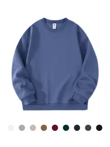 Unisex Casual Knit Pullover Sweatshirt, Soft Comfortable Daily Wear, Fashion Versatile Sports Top, Round Neck Long Sleeve, Crewneck