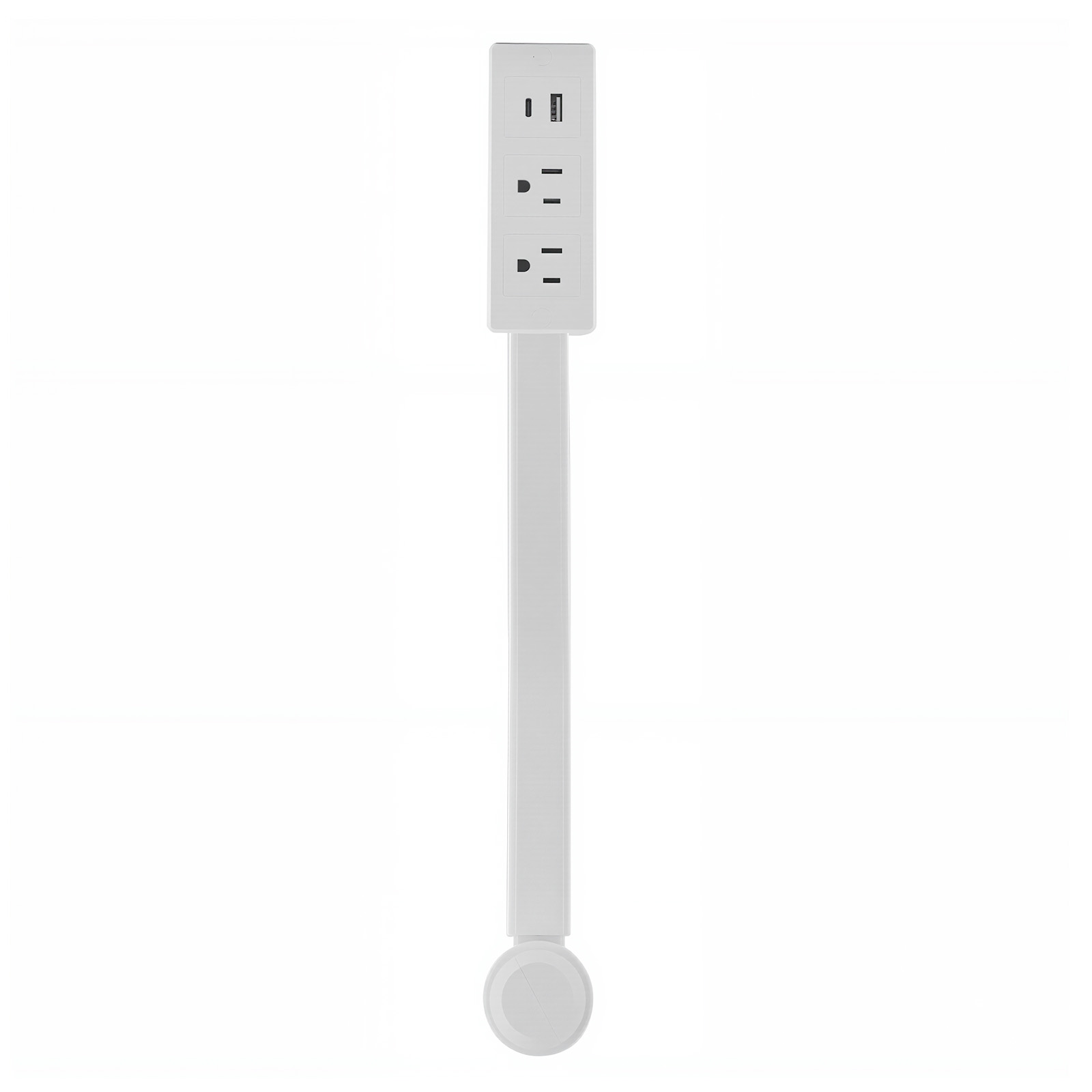 Electrical Outlet Extender Stick - Power Socket Expander, 180° Rotatable Outlet for Hard to Reach Areas, with USB-A, USB-C & 2 AC Outlets, Perfect for Behind Couches, Nightstands & Desks