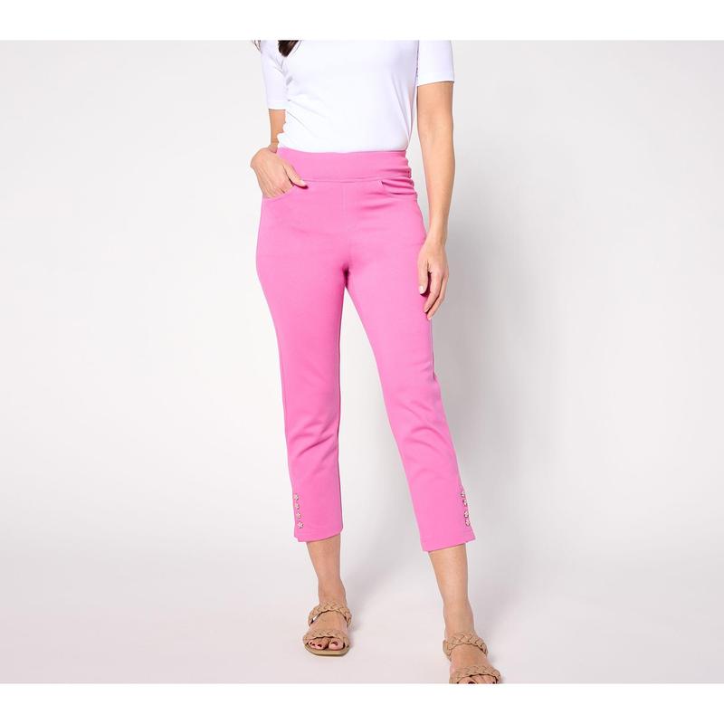 Belle by Kim Gravel Regular Pearls Just Want to Have Fun Ponte Pant