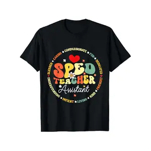 SPED Teacher Assistant Inspirational Graphic T-Shirt - 100% Cotton, Unisex, S-XXXL, Vibrant Speed Assistant Design with Positive Attributes, Perfect for Outdoor, Casual & Casual Attire, Teacher T Shirt