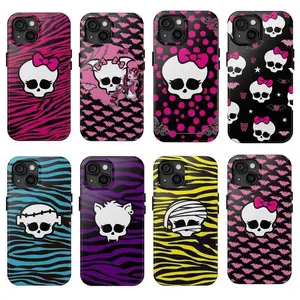 Monster High Skull Tough Phone Case  Kawaii Goth Y2K Aesthetic GiftSuitable for iPhone 17-11 Pro Max/Plus and  Samsung Galaxy S23-25