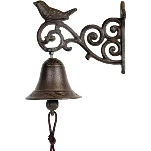 Cast Iron Dinner Bell Decorative Hanging Bell for Farmhouse Outdoor Garden & Home Clear Sound Antique Cast Iron Bell