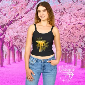 Y2K Spaghetti Strap Tank ~ Fairycore Alt Aesthetic Cami ~ Honey Graphic Crop Top for Women ~ Soft Girl Summer Shirt ~ Festival Streetwear ~ LushClutch