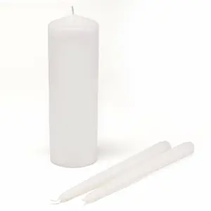 Basic White Unity Candle Set