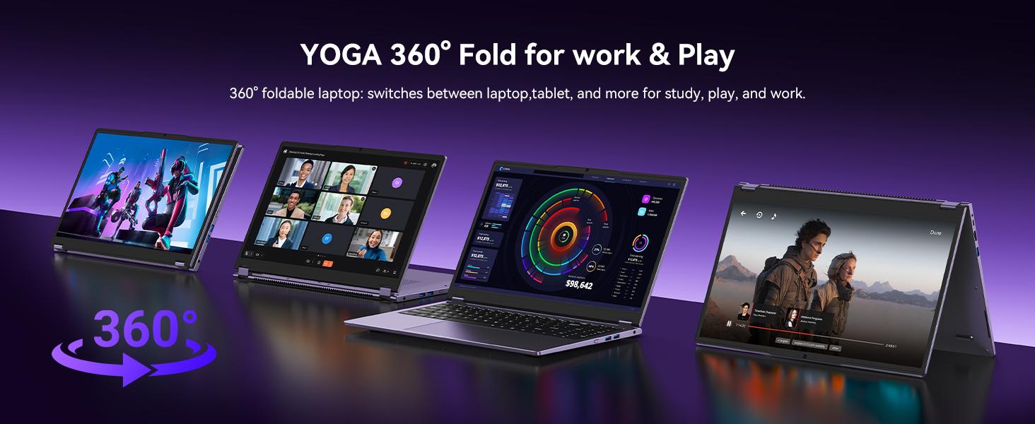 2-in-1 Tablet/Laptop,15.6" Laptop Computer with FHD 360 Flip Touchscreen, Dual-Core M3-8100Y up to 3.4GHz,8GB RAM 256GB SSD, Win 11,Deep Purple,for Student,Note-Taking, Entertainment