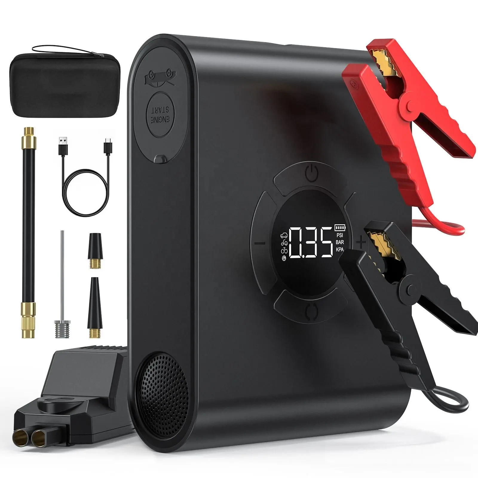 Portable Car Jump Starter Power Supply - Car Accessories, Vehicle Accessories, Lithium Ion Batteries & Cells - Battery Repair Tool for Trucks, Motorcycles