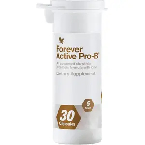 Forever Living Active Pro-B Advanced Probiotic with 8 Billion CFU & 6 Synergistic Strains Soy & Gluten-Free 30 Capsules for Digestive Health Support - Healthcare Bathroom
