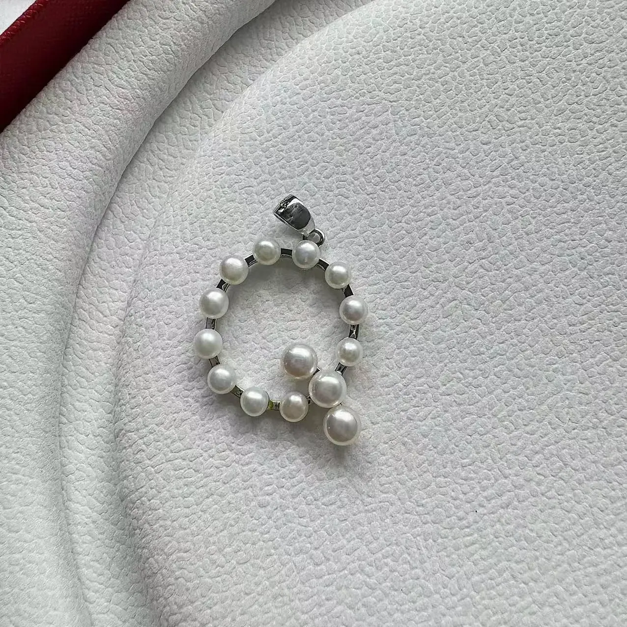 NC123-Alphabet Muse | A–Z Pearl Letter Pendant Made By Real Pearl, Freshwater Cultured Mini Pearls 3–6 mm, Personalized Initial, Pendant Only or With 16–18 in Chain, Gift Ready.alphabet pearl pendant, initial pearl necklace, personalized jewelry