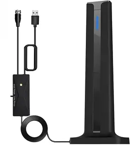 Digital Antenna for Smart TV Indoor, 2026 HD Antennas with 3M-Stick Base, Summerwins,360°&Long Range Reception 4k 1080p for Local Channels, Easy Setup Antenna for TV Without Cable (Black)