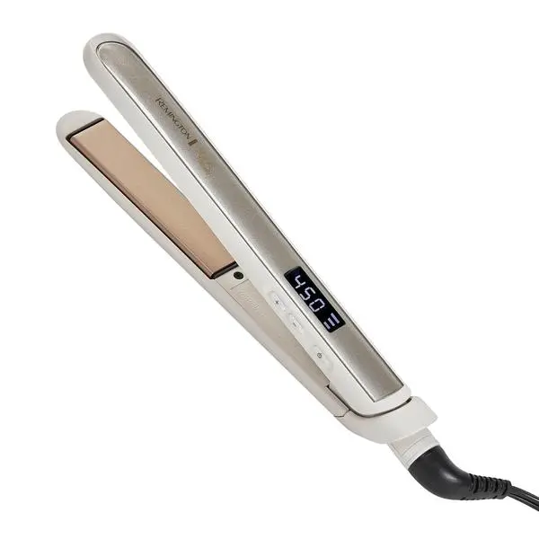 Remington Shine Therapy 1 Inch Hair Straightener, Argan Oil & Keratin | Keratin ceramic plates deliver smooth results; this flat iron reduces frizz for ideal hair styling.