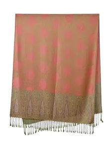 Ayesha's Collection Green Pashmina Shawl - Soft Luxurious Shawl with Intricate Floral Paisley Patterns for Versatile Wear