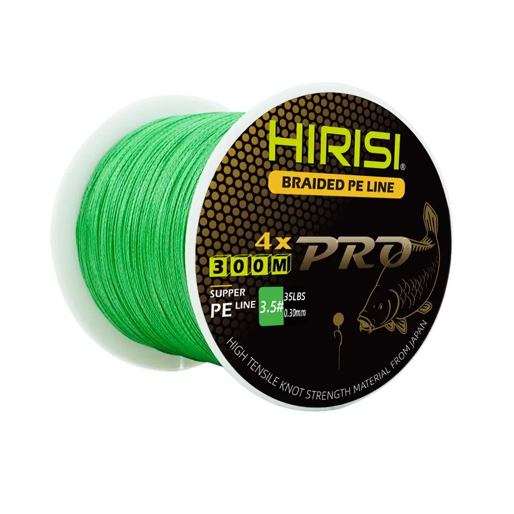 Hirisi Carp Fishing Line 300M Braided PE Line 4 Strands 15-50LB Multifilament Fishing Line Smooth Fishing Accessories hirisi