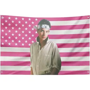 AETHVCD Tapestry Ralph Star Macchio Tapestry Pink America Funny Cameron Flag Poster for College Dorm Decor, Room Decor Merch Gift
