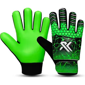 Soccer Goalie Gloves Youth, Football Goalkeeper Gloves for  Boys Youth  Double Wrist Protection Along 4mm Super Grip Palm