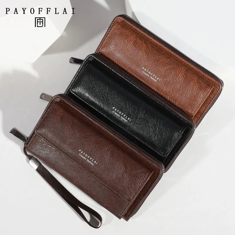 Men's Long Wallet, High Capacity Phone Clutch with Multiple Card Slots, Coin Pocket & Cash Organizer