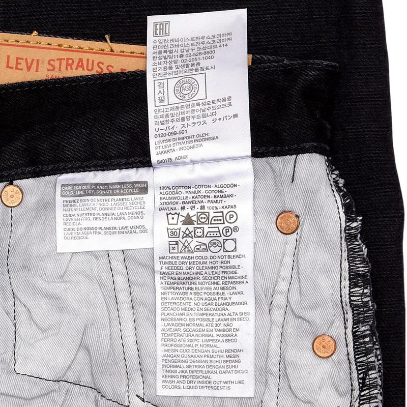 Denim Tears x Stussy x Our Legacy TTL Embroidered Logo Levi’s 501 Jeans Black Multi
