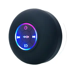 Home environment Portable Wireless Bluetooth Speaker LED Light IPX4 Waterproof Loudspeaker Outdoor Bathroom Large Suction Cup Stereo Sound Bo2