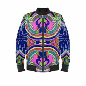Woman's Floral Print Bomber Jacket -2