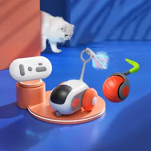 Cat Chasing Toy Set Mouse Simulating ball for Cats Auto Move Remote Control Toy car for Kittens