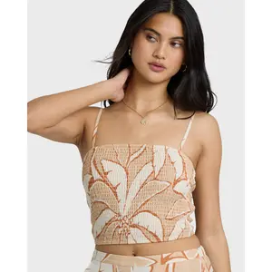 Tropic Breeze Woven Tank - Stone