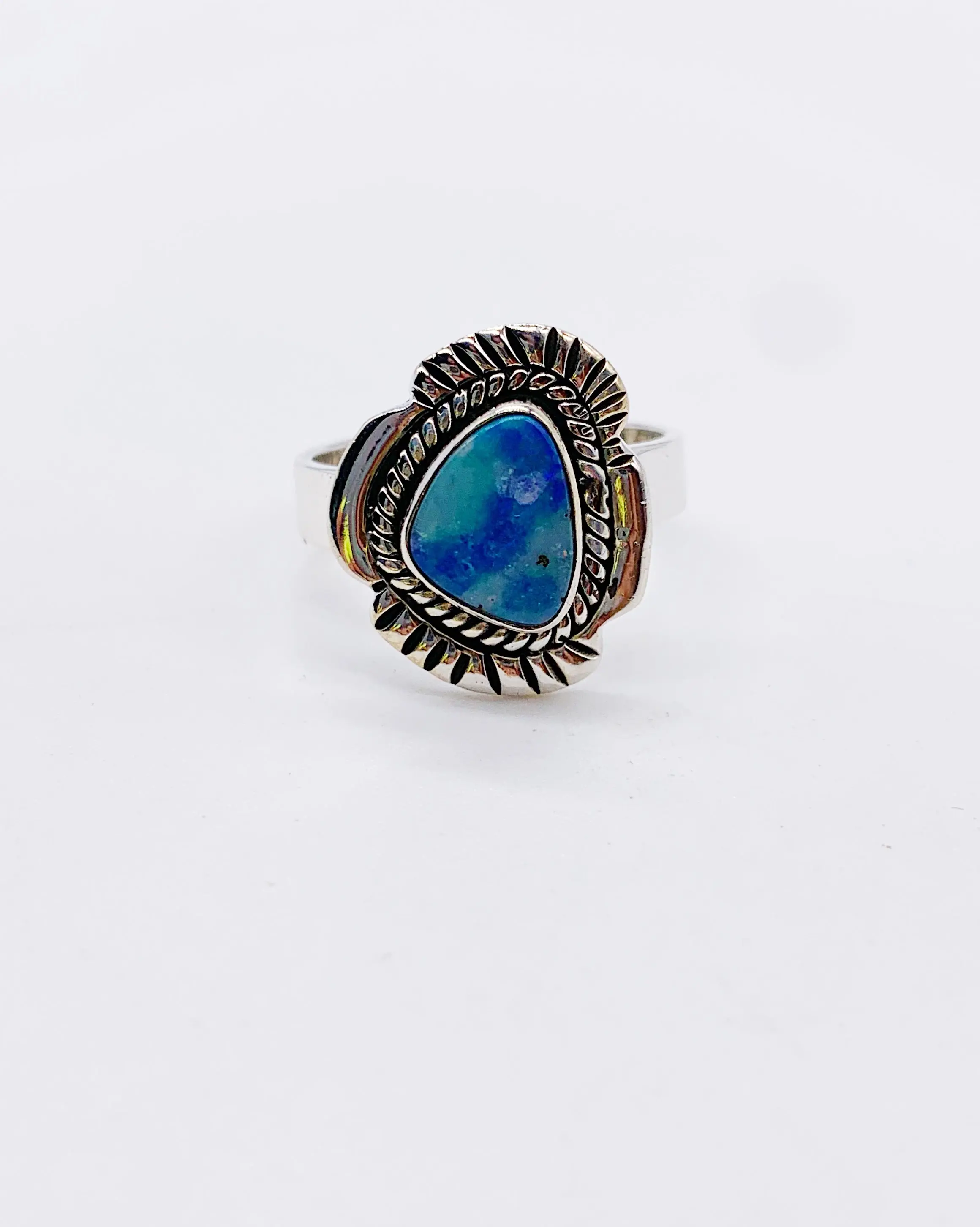 BLUE AUSTRALIAN OPAL RING ⋄ Size 9