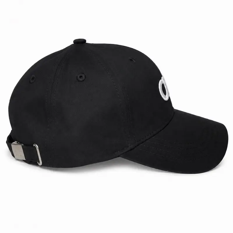 Performance Off-Duty Cap, District Trucker Hat, Black Baseball with White Letter Design - 100% Polyester, Sun Protection & Fit for Outdoor Running and Activities, Outdoor Headwear Minimalist Baseball Durable Woven cap