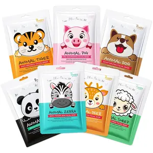 Erinde 7 Pack Animal Character Sheet Masks, Face Masks for Kids Teens Skin Care, Girls Night Skincare Spa Party, Birthday Gifts for Women Men
