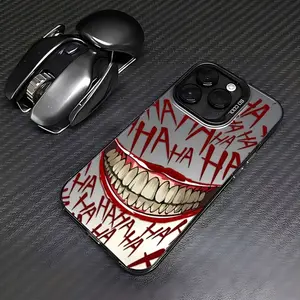 Graffiti Clown IMD Silver Color Phone Case, stylish and high-quality, simple design protective case, compatible with iPhone 17/16/15/14/13/12/11/X/XS/XS Max/16E/7P/8P, is the perfect holiday gift for friends, family, or yourself.
