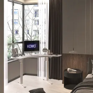 KOWO K314 Corner Electric Height Adjustable Standing Desk with Spacious Design for Home or Office Use Gaming Table NPR Tiny