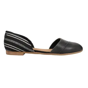 TOMS Womens Jutti Dorsay Slip On Flats Casual - Black