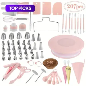 Cake Decorating Tool Set, 36/69/109/207pcs/set Cream Cake Decorations Supplies Pastry Decorative Kit, Pastry Decorating Tools, Baking Accessories for Baker, Kitchen Utensils, Bakeware Accessories # TOP PICKS