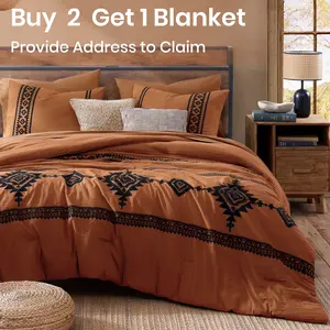 【Buy 2 Get1Blanket Provide Address to Claim】MaiRêve Embroidery Comforter Sets, boho Light Olive Green Western queen bedding Set king Boho bed 7 Pieces, All Season Farmhouse Bed in A Bag Comforter Set with Sheets, Pillowcases & Shams bedding sets bed