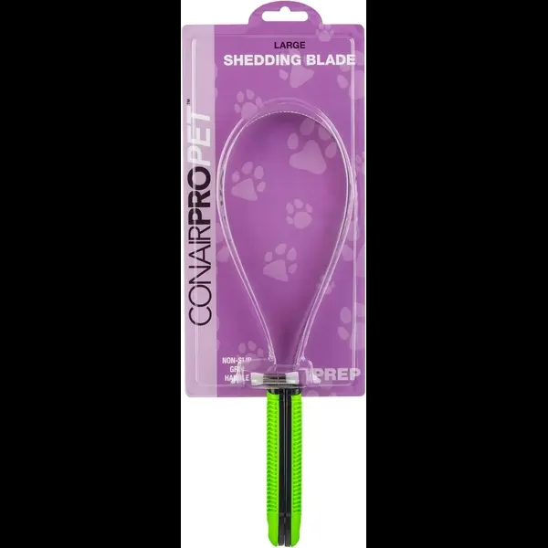 Dual-Sided Shedding Blade with Stainless Steel Blade De-Shedding Tool for All Dog Coat Types - Soft Touch Grip, Burgundy
