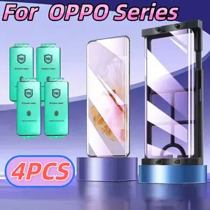 4-Pack HD Ceramic Screen Protector Film for Oppo Reno Series & Find Phones, Easy Install Anti-Scratch Bubble-Free Protection