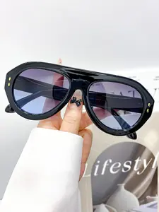 Fashion Vintage Oval Glasses, High-Quality Rhinestone Decor, Unisex Casual Daily Wear, Simple Versatile Eyewear for Men and Women