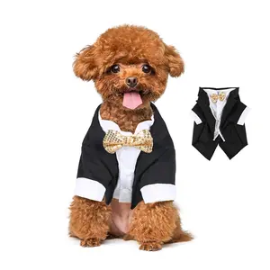 Dog Tuxedo, Puppy Wedding Dress, Pet Suit Teddy Small Dog Pet Dress, Suitable Wedding Dress, Pet Valentine's Day Gift, Costume