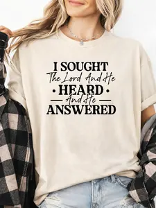 I Sought the Lord and He Heard Me Short Shirt – Christian Faith Scripture T-Shirt