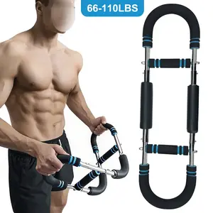 Arm Trainer Chest Workout Strengthen Arm Muscles Men's Fitness Trainer Detachable Portable Spring Resistance Home Gym Fitness Equipment Adjustable Hand Strengthener Tricep Press Machine