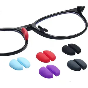 Eyeglass Nose Pads,Soft   Plug-in Glasses Nose Pieces Anti-Slip Nose Guards,Comfortable Replacement Repair Kits  (Black)