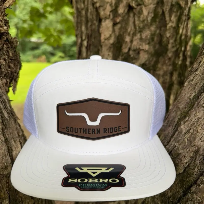 Southern Ridge Longhorn Patch Logo Trucker Hat, Unisex Casual Outdoor Fashion Accessory - NEW