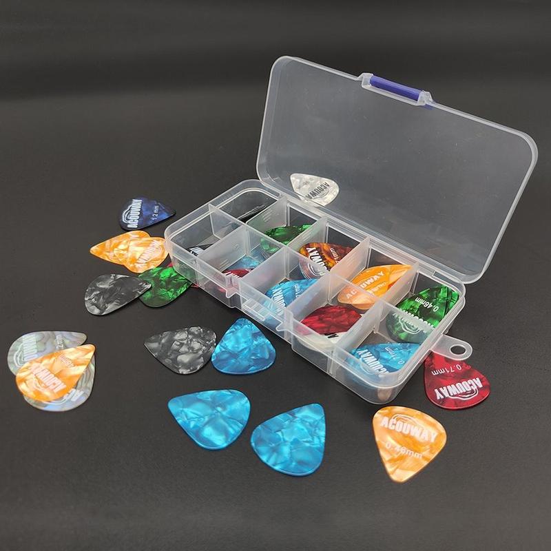 Multicolor Guitar Picks with Storage Box, 30pcs/set Durable Guitar ...