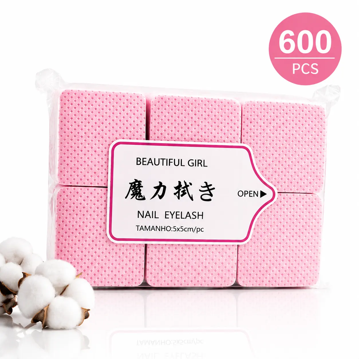 600pcs Lint-Free Nail Polish Remover Wipes - Acetone Resistant, Suitable For Nail Prep And Gel Polish Removal, Can Be Used For Eyelash Extensions, Waterless Nail Cleaning For Salon And Home Use Nails Nails Supplies Nail Stuff