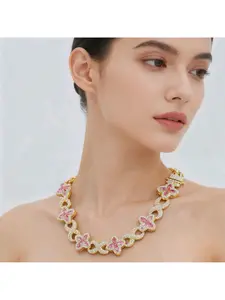 European American Hot Sale Unisex Necklace, Four Leaf Clover 8 Shape Cuban Link Chain, Hip Hop Cool Edgy Premium Luxury Colorful Necklace for Men Women