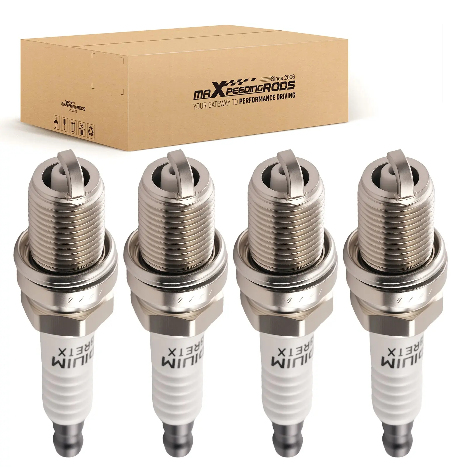 4pcs Iridium Spark Plugs compatible for Saab 9-3 9-3X 2.0L 2003-2011 6418 PFR6Q