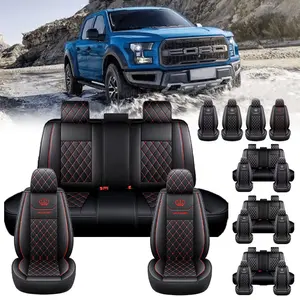 Full Set Premium PU Leather Car Seat Covers Complete Kit for Vehicle Interior Protection & Styling