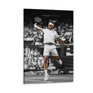 Roger Federer,s Tennis Poster Prints, Ideal for Sports Enthusiast's Home. Canvas Wall Art,Design for Room Decoration. Poster Canvas Wall Art For Bedroom Decor Bar Office Room Decor Gift