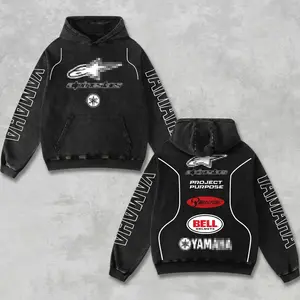 Retro Bell Hellmets x Akrapovic Racing Hoodie Acid Washed, Motor World Championship Enthusiast, Motorcycle Off-Road Dirt Bike Graphic Streetwear, Heavyweight Biker Sweatshirt, Retro Moto Gear Motorbike Apparel Men’s Grunge Y2K Racing Jacket Style