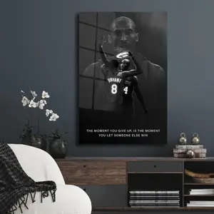 [Sale off up to 65%][Free Ship][No Frame] The Moment You Give Up Motivation Quotes Wall Art Canvas Kobe Bryant Basketball Player Poster Wall Art Acrylic Black Mamba Inspirational Art Decor Ornaments