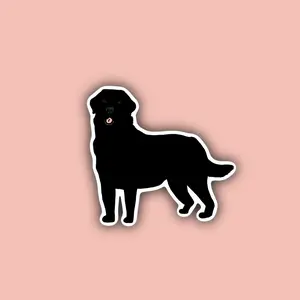 Black Lab - Waterproof Sticker - Labrador Retriever