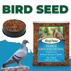 Dove & Ground Feeding Wild Bird Seed Blend for Doves, Quail, Juncos & Sparrows - Platform & Tray Feeders - 12 Pound Bag